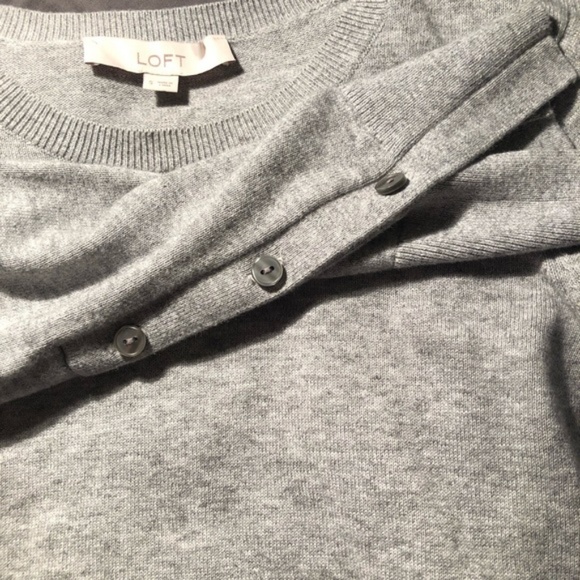 LOFT Gray Cardigan Sweater - Picture 5 of 6